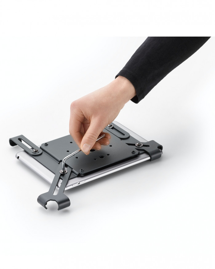 Pack support tablette sur pied silver